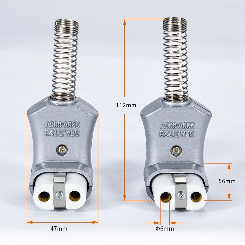 230V Aluminum High Temperature Ceramic Industrial Plug High Power Plug and Socket