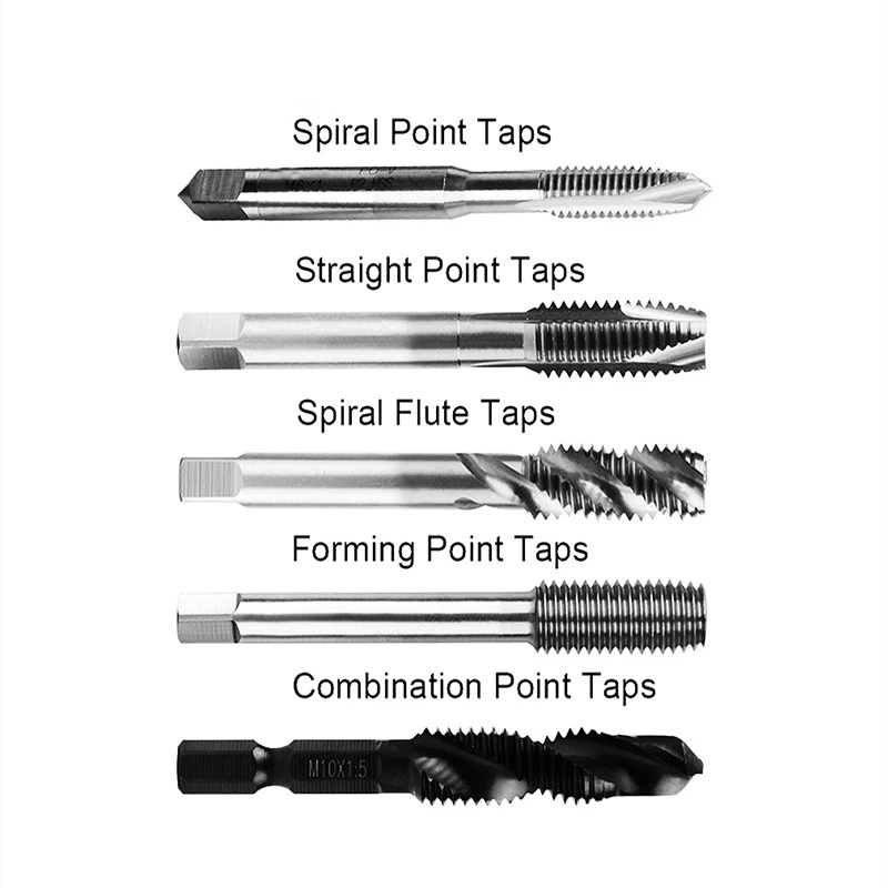DIN371 Titanium Coated HSS Spiral Flute Metric Machine Screw Thread Taps