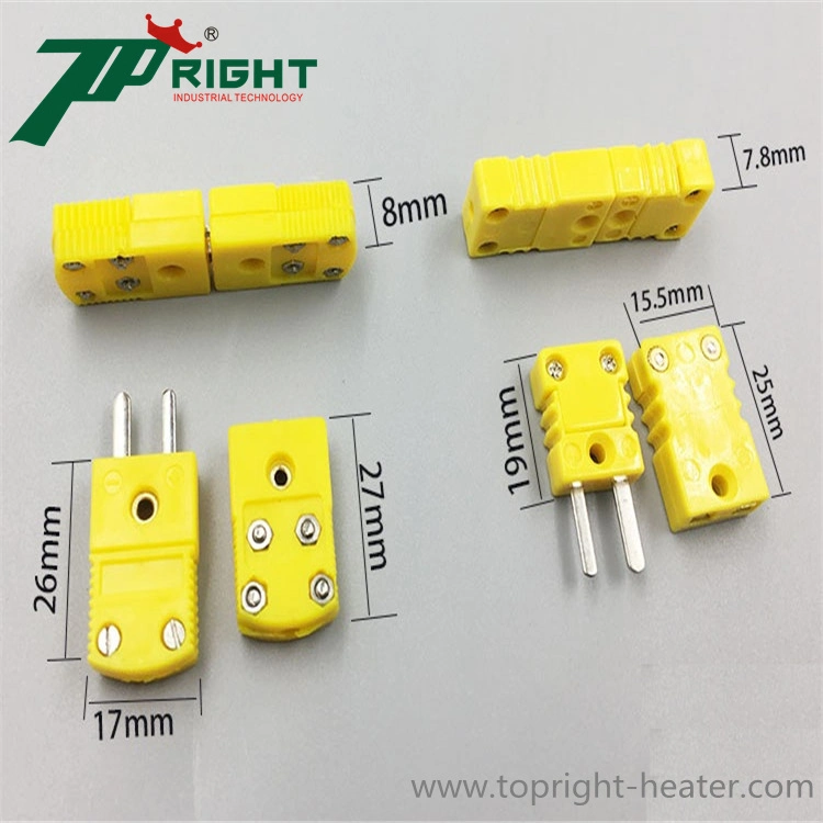 Custom Industrial Waterproof K Type Female and Male Thermocouple Connector Plug